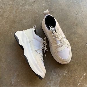Vagabond White Wedge Sneakers